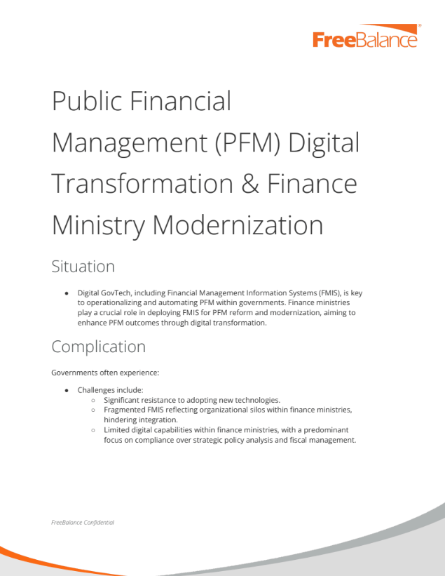 PFM Digital Transformation and Finance Ministry Modernization